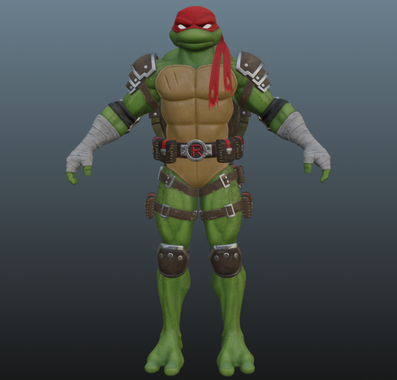 Ninja Turtle Raphael for Blender Only Modèle 3D .c4d .max .obj .3ds .fbx .stl .blend 
