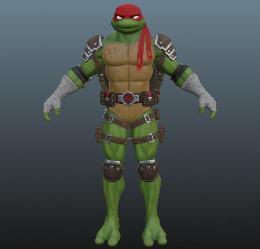 Ninja Turtle Raphael for Blender Only 3D Model .c4d .max .obj .3ds .fbx .stl .blend