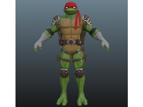 Ninja Turtle Raphael for Blender Only 3D Model