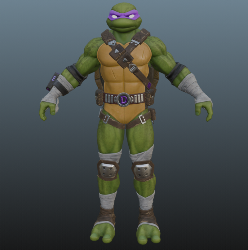Ninja Turtle Donatello for Blender Only 3Dモデル .c4d .max .obj .3ds .fbx .stl .blend 