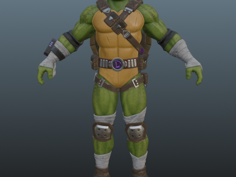 Ninja Turtle Donatello for Blender Only 3D Model