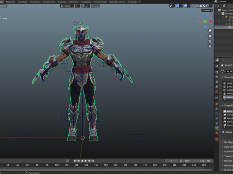 Ninja Turtle Shredder for Blender Only Model 3D
