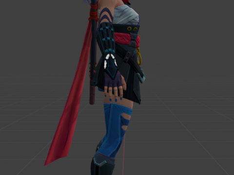 Psylocke - Blender Only Modelo 3D
