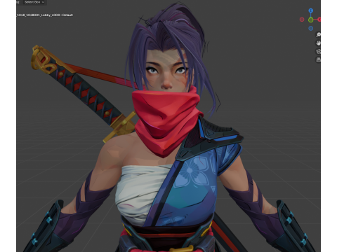 Psylocke - Blender Only 3D Model