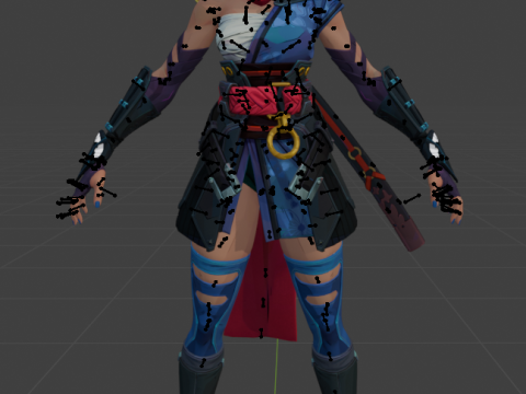 Psylocke - Blender Only Modelo 3D