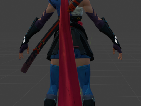 Psylocke - Blender Only Modelo 3D