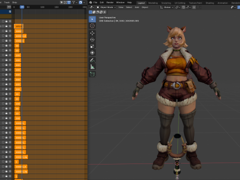 Squirrel Girl - Blender Only Modelo 3D