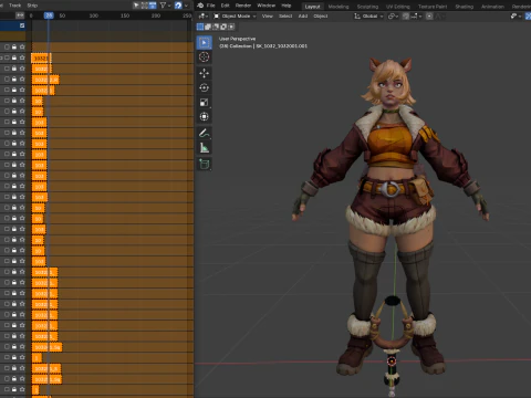 Squirrel Girl - Blender Only 3D Model