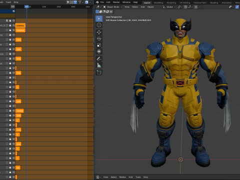 Wolverine - Blender Only 3D-Modell