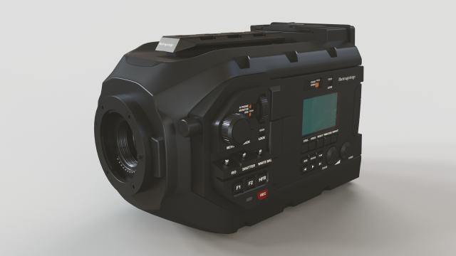 Blackmagic URSA Mini Movie Camera 3D Model .c4d .max .obj .3ds .fbx .stl .blend 