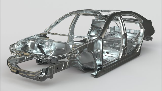 Car Frame 3D 模型 .c4d .max .obj .3ds .fbx .stl .blend 