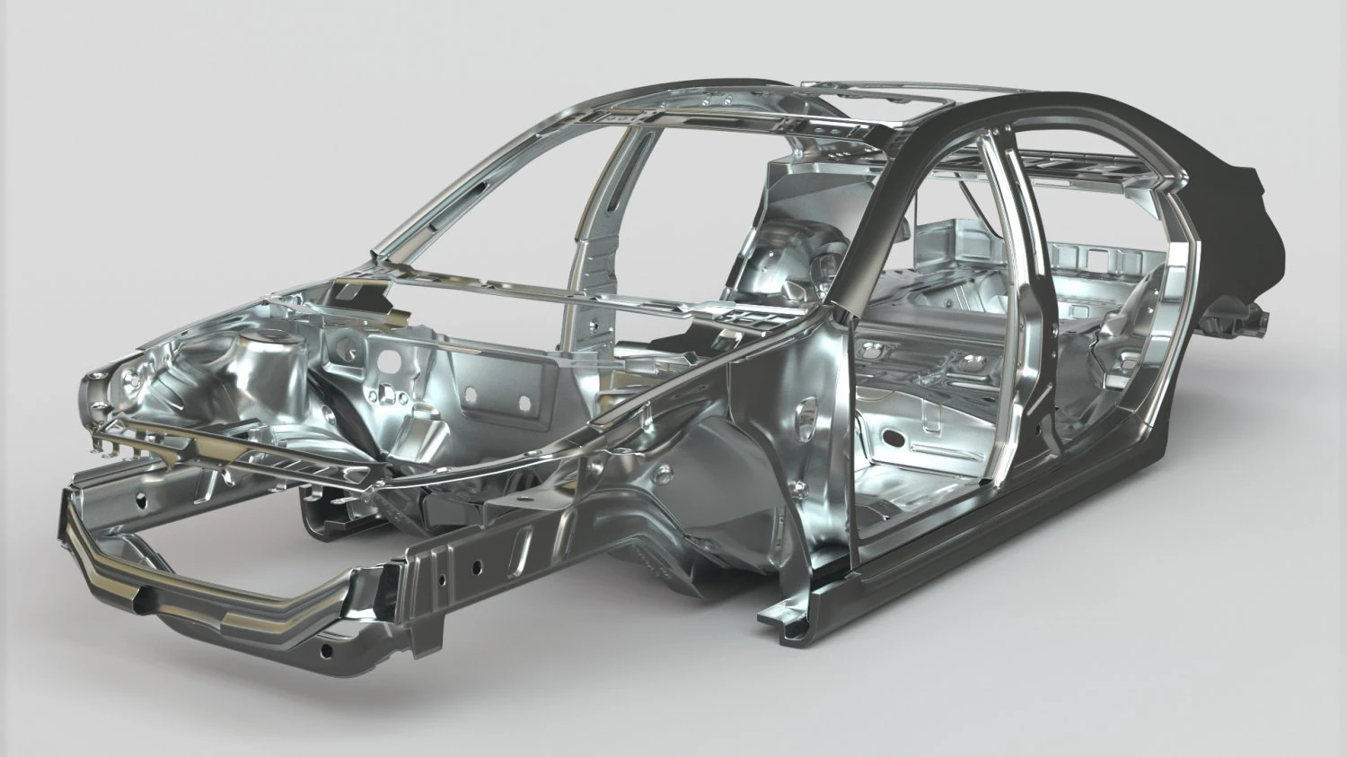 Car Frame 3D Model .c4d .max .obj .3ds .fbx .stl .blend