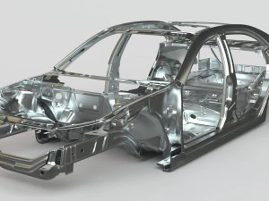 Rangka Mobil Model 3D