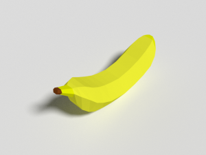low poly cartoon banana 3D मॉडल