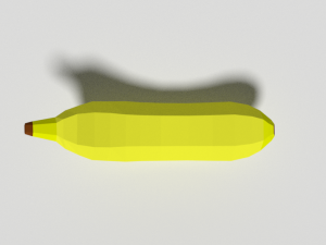 low poly cartoon banana 3D मॉडल