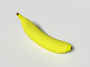 low poly cartoon banana 3D मॉडल