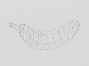 low poly cartoon banana 3D मॉडल