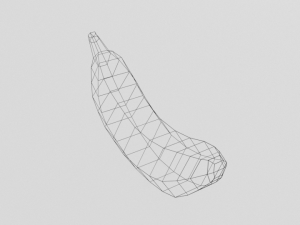 low poly cartoon banana 3D मॉडल