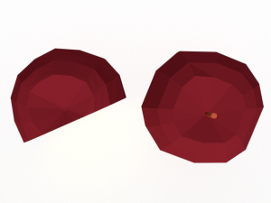 low poly cartoon apple 3D Модель