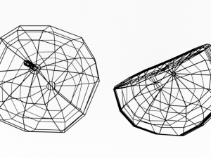 low poly cartoon apple 3D Модель
