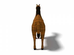 low poly cartoon horse 3D Model
