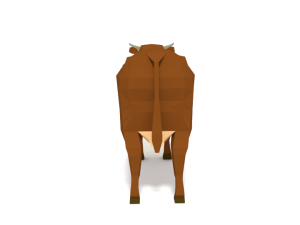 low poly cartoon cow 3D Model