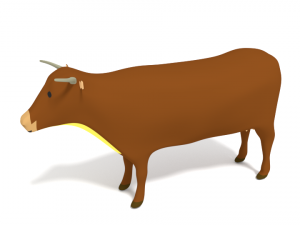 low poly cartoon cow 3D Model