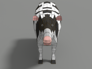 low poly cartoon cow 3D Модель