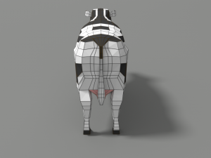 low poly cartoon cow 3D Модель
