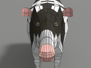 low poly cartoon cow 3D Модель