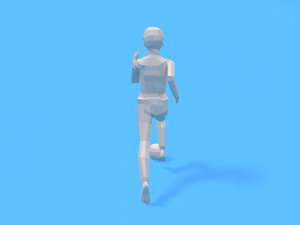 low poly kid playing with a ball Model 3D