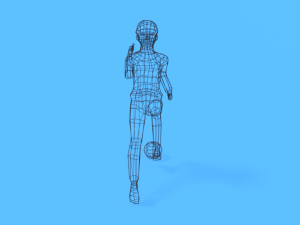 low poly kid playing with a ball Model 3D