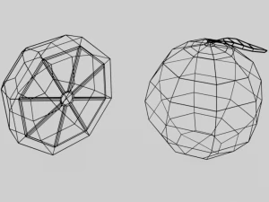 laag poly cartoon oranje 3D Model