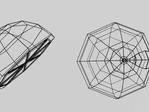laag poly cartoon oranje 3D Model
