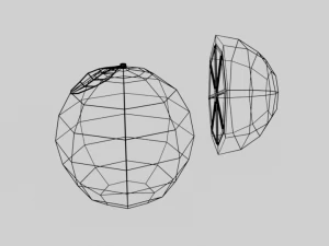 laag poly cartoon oranje 3D Model