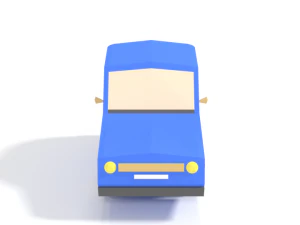 low poly cartoon car 3D Model