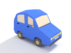 low poly cartoon car 3D मॉडल