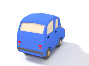 low poly cartoon car 3D Model