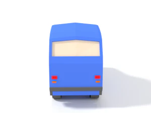 low poly cartoon car 3D Model