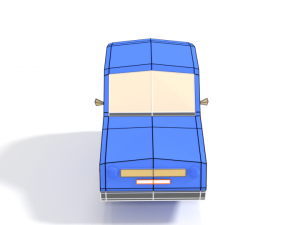 low poly cartoon car 3D मॉडल