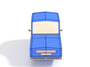 low poly cartoon car 3D Model