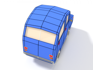 low poly cartoon car 3D मॉडल