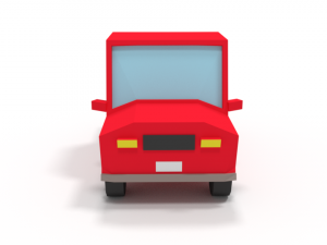 low poly cartoon car 3D Model