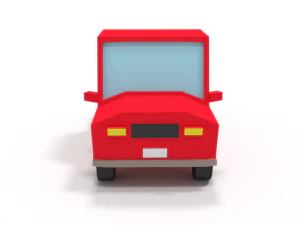 low poly cartoon car 3D Model