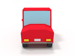 low poly cartoon car 3D Model