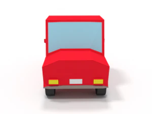 low poly cartoon car 3D Model