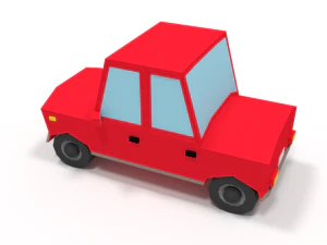 low poly cartoon car 3D Model