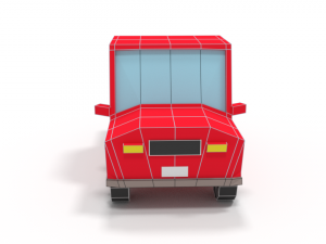 low poly cartoon car 3D Model