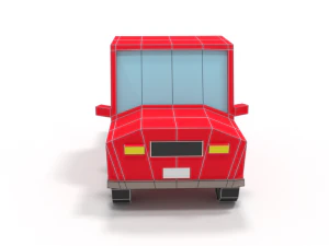 low poly cartoon car 3D Model