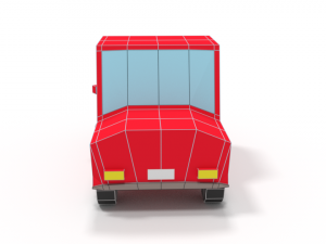 low poly cartoon car 3D Model